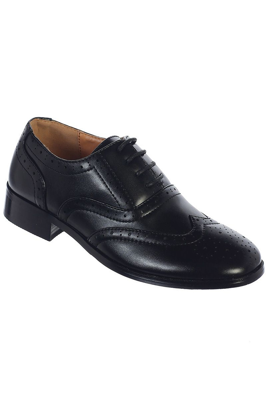 boys black dress shoes